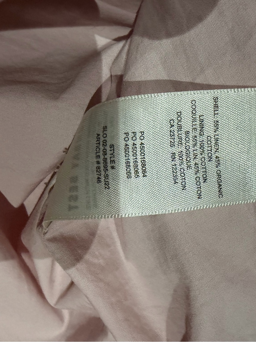 Aritzia’s Sunday Best Cotton/Linen Pale Pink Slip-style Babydoll Hadley Mini Dre - Picture 5 of 5